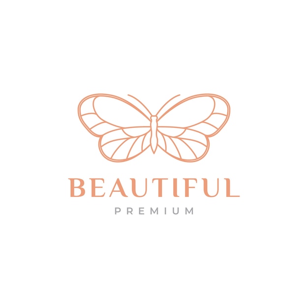 Art beautiful aesthetic butterfly logo