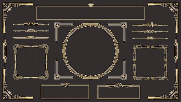 Art Deco Border and frame set