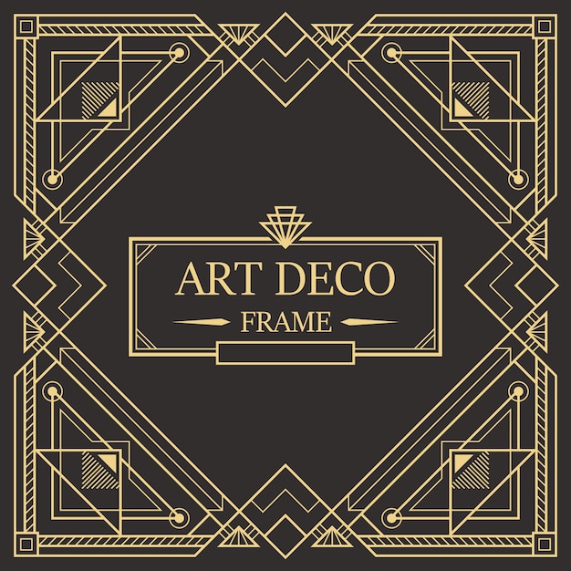 Art deco border and frame template.