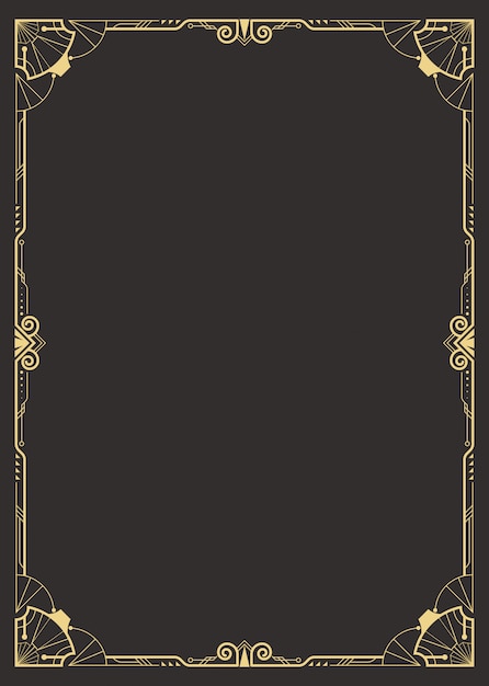 Art deco border template 