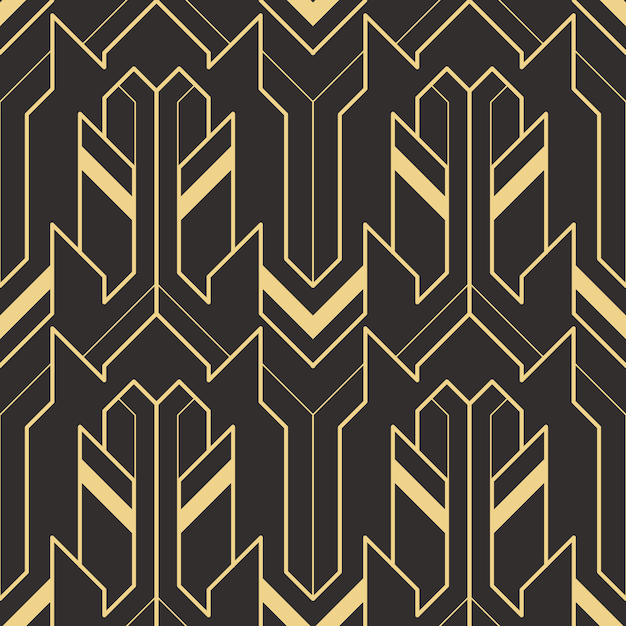 Art deco pattern seamless vector