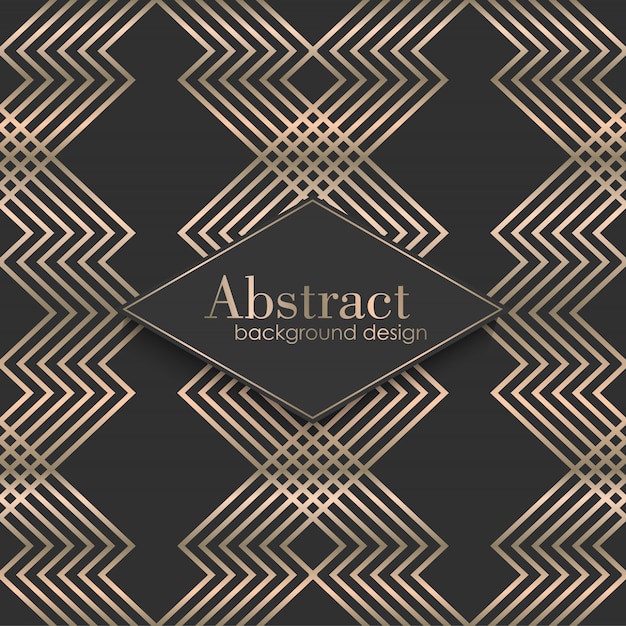 Art deco seamless pattern with gold elements