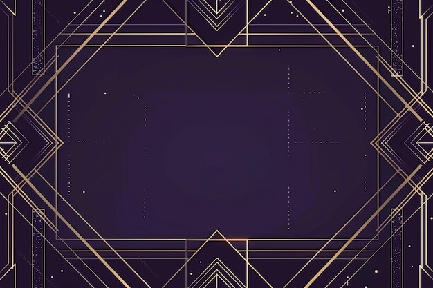 Vector art deco style frame background