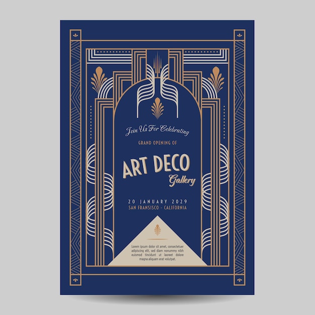 Art Deco Vintage Flyer Illustration