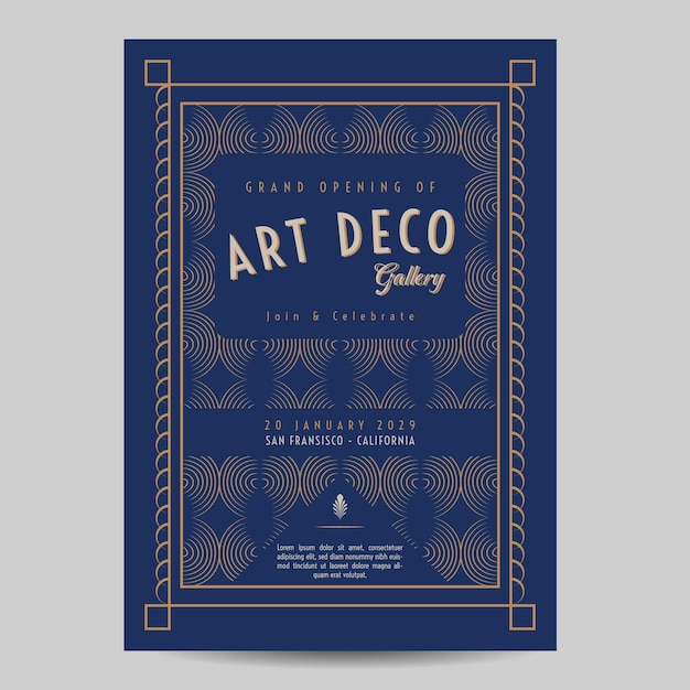 Art Deco Vintage Flyer Illustration