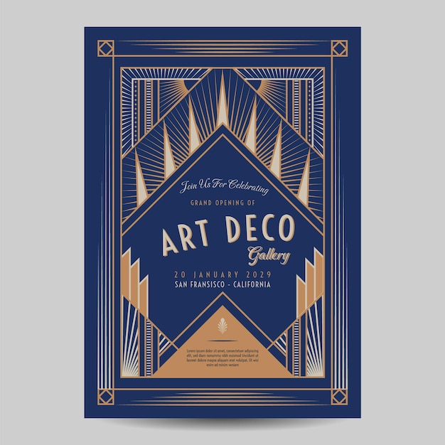 Art Deco Vintage Flyer Illustration