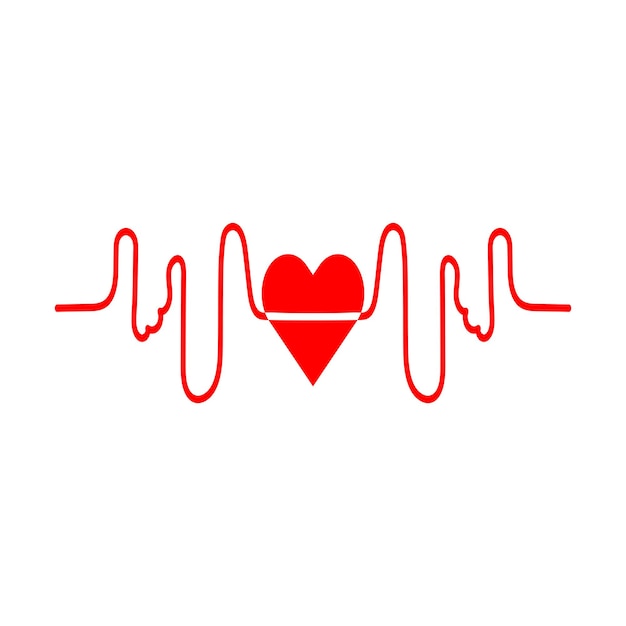 Art design health medical heartbeat pulse icon illustration