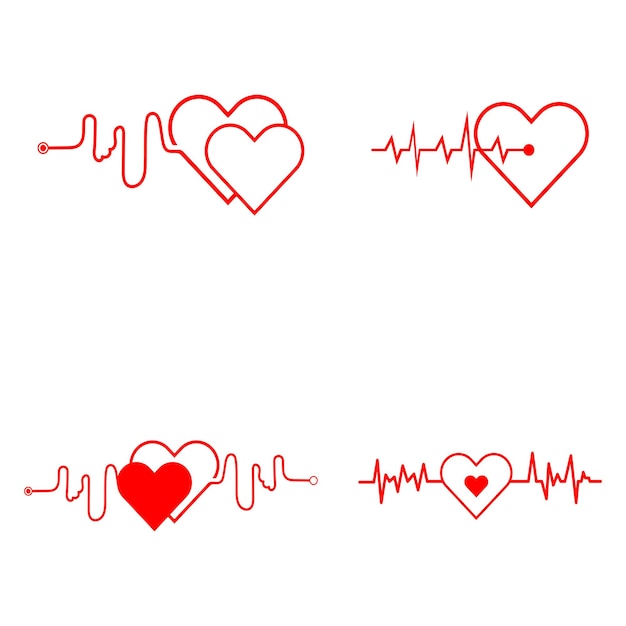 Art design health medical heartbeat pulse icon illustration