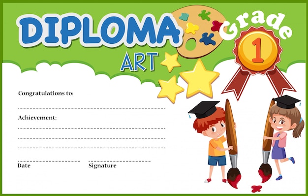 An art diploma certificate