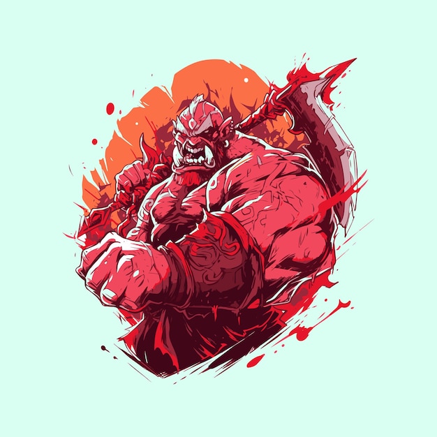 Art Illustration Warrior Angry