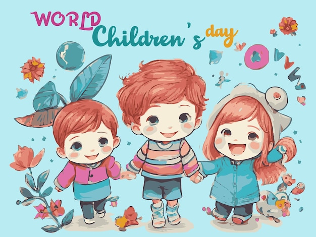 Art Illustration World Children's Day Poster