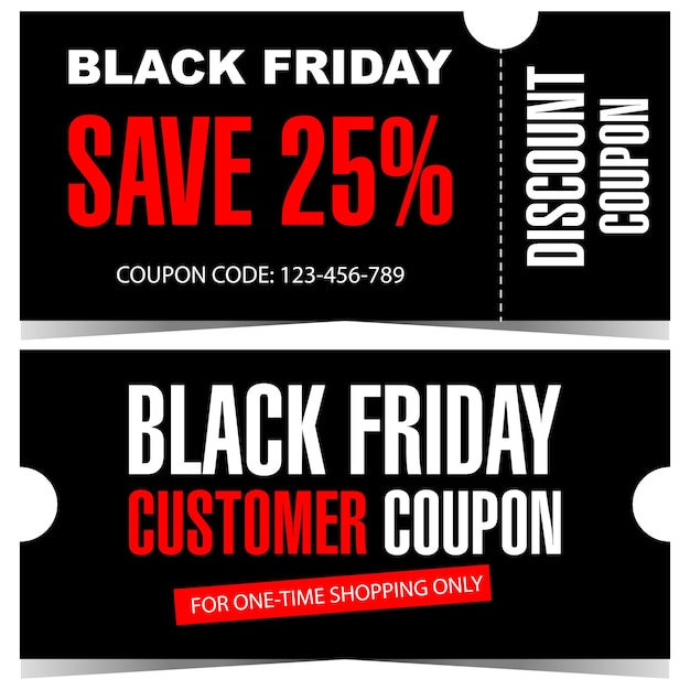 Art IllustrationBlack Friday discount coupon.