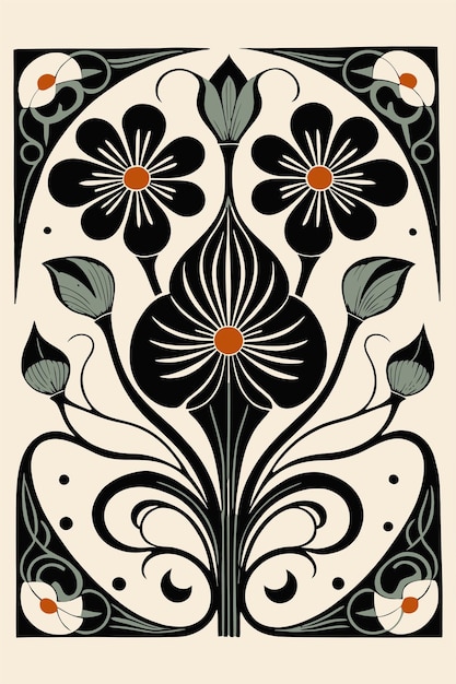 Vector art nouveau artistic vector art