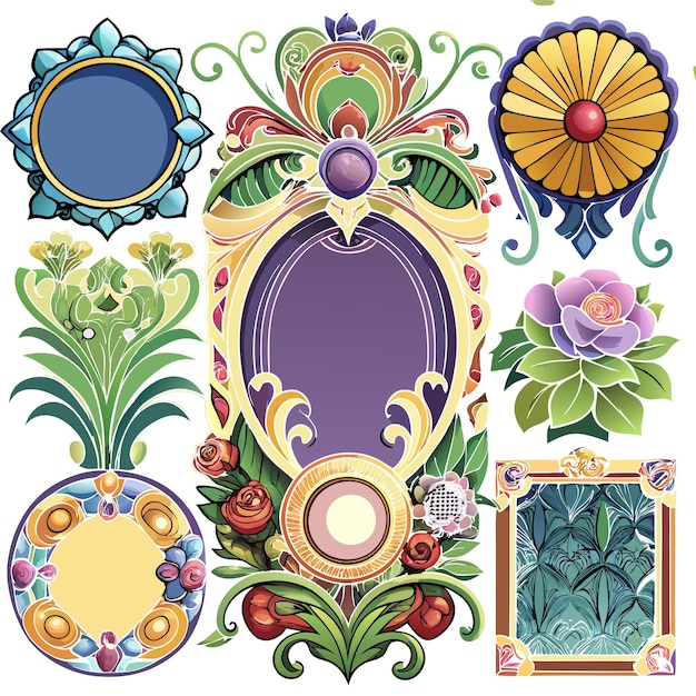 Vector art nouveau frame