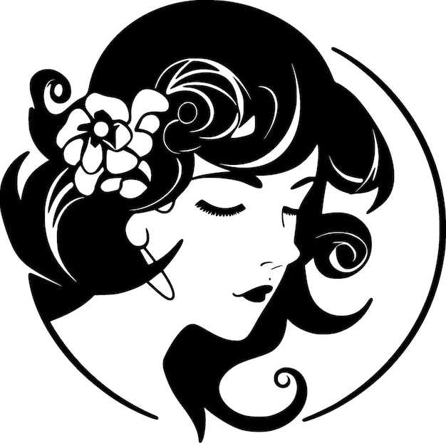 Art Nouveau Minimalist and Simple Silhouette Vector illustration