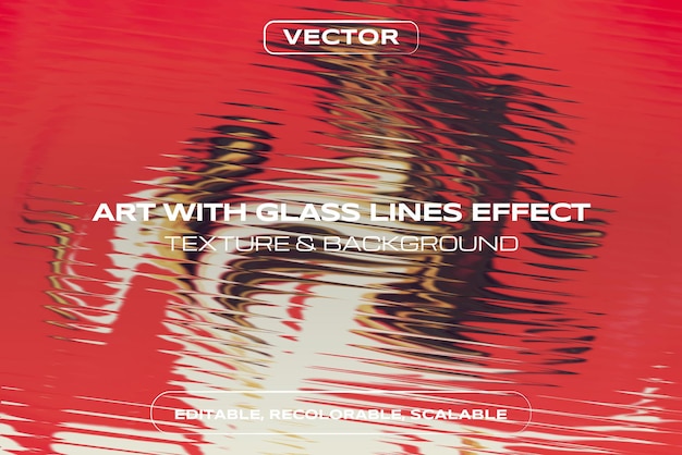 Vector art with glass lines effect