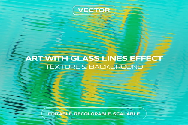 Vector art with glass lines effect