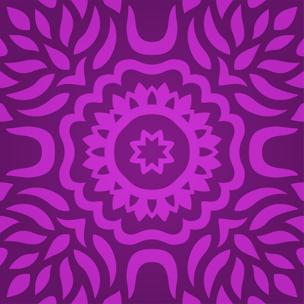 Art with purple vintage floral tile pattern