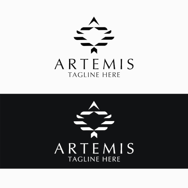 Artemis logo design icon template