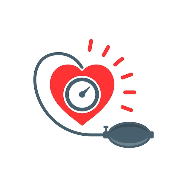 Arterial blood pressure icon in flat style Heartbeat monitor vector illustration on isolated background Pulse diagnosis sign business concept