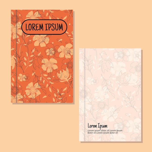 Artfully crafted floral vectors embrace these journals adding a touch of natures charm to your notes and inspirations