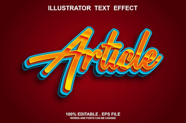 article text effect editable