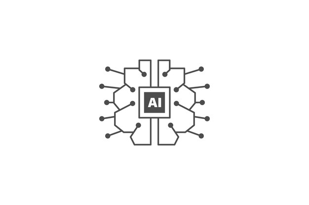 Artificial intellegence AI icon vector design