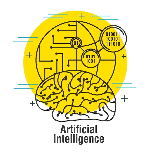 Artificial intelligence brain world code binary 