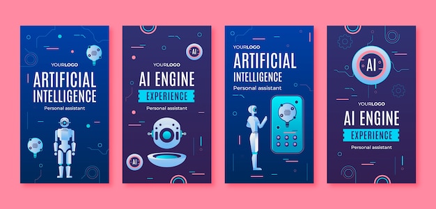 Artificial intelligence concept instagram stories