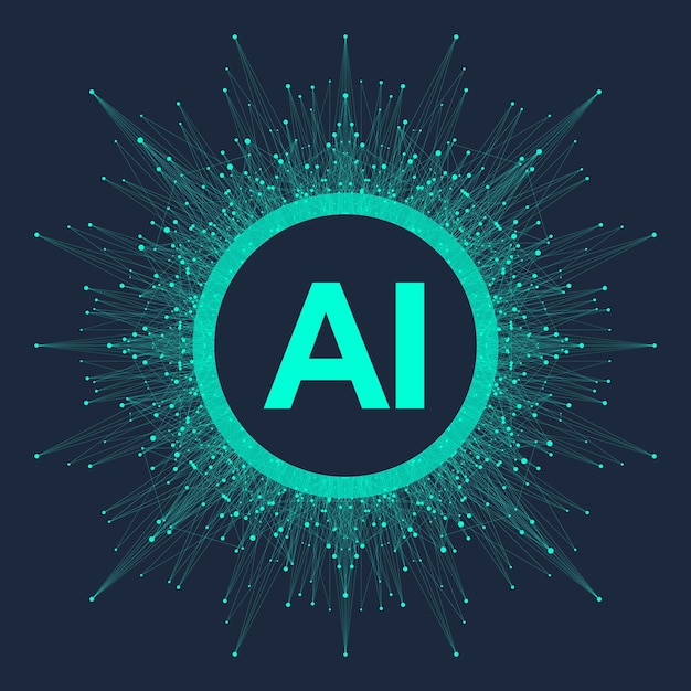 Artificial Intelligence Logo Plexus effect