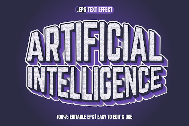 Artificial intelligence text effect