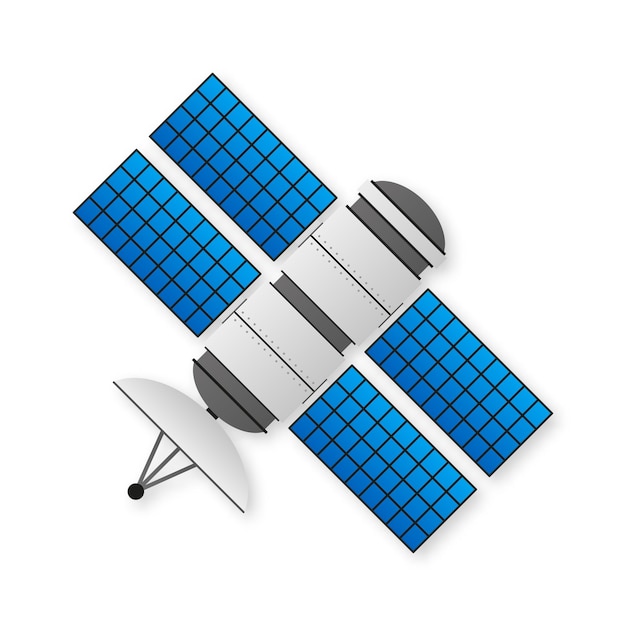 Artificial satellites gps Communication navigation concept Vector illustration