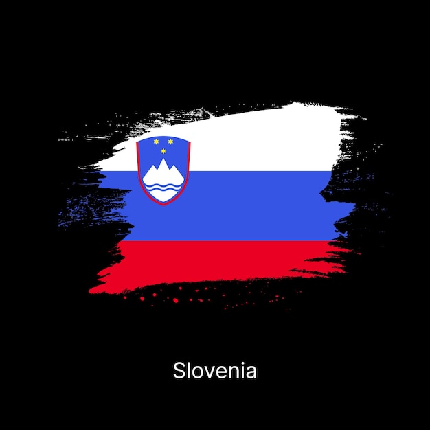 Artistic depiction of Slovenias flag with bold colors