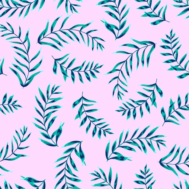 Artistic drawing of palm trees with seamless vector design