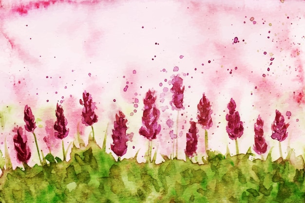 an artistic flower garden watercolor painting background