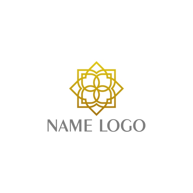 Artistic mandala jewelry logo design with flower ornament design logo