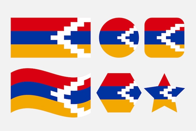 Artsakh flag simple illustration for independence day or election