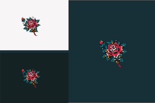 Artwork design of red flower vector illustration