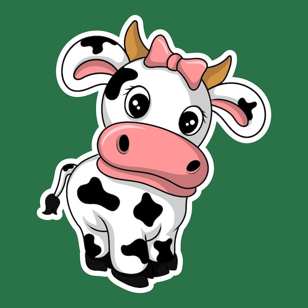 artwork illustration and t shirt design cute cows character for sticker