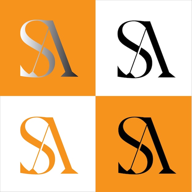 AS initial letter logo design