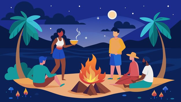 As the night goes on the group bonds over their shared love of smores and the beauty of the beach