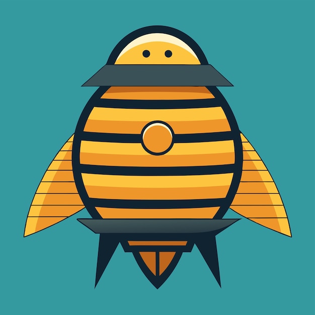 Vector as a spacecraft a beehive vector artwork