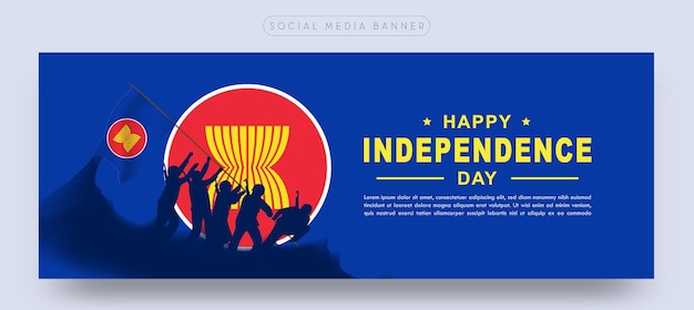 Asean celebration independence day social media banner poster