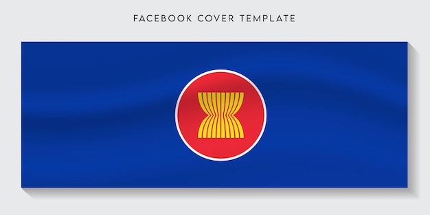 Asean country flag facebook cover background