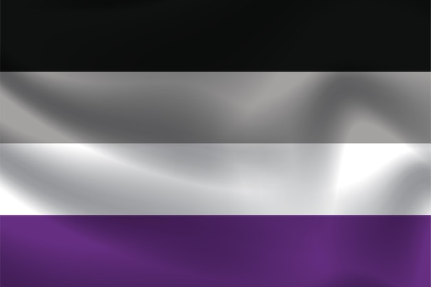 Asexual flag for LGBTQ free vector illustration