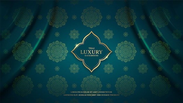 Asian art luxury banner background pattern decoration for printing flyers and poster Premium Vector