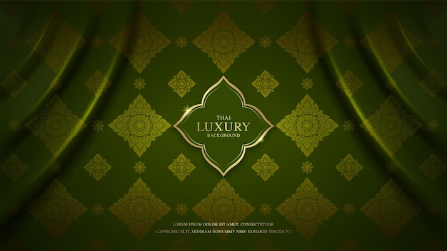 Asian art luxury banner background pattern decoration for printing flyers and poster Premium Vector