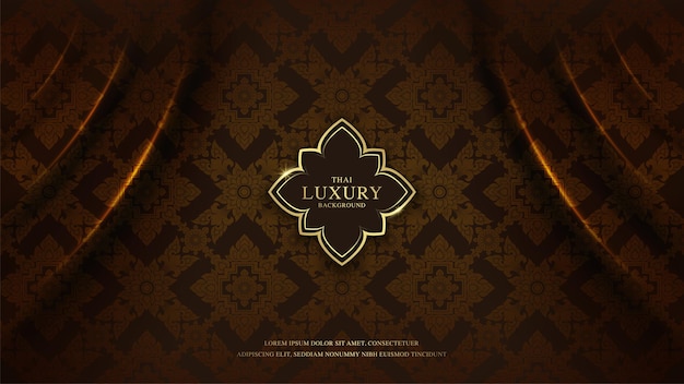 Vector asian art luxury banner background pattern for decoration