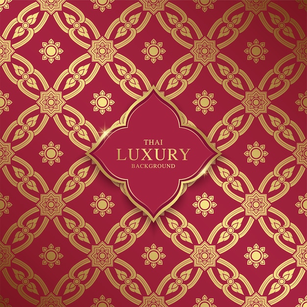 Asian art luxury banner pattern gold background for decoration