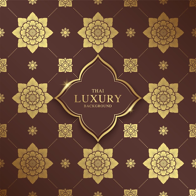 Asian art luxury banner pattern gold background for decoration